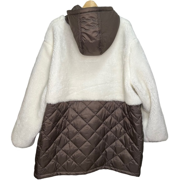 Sanctuary Hooded Quilt Mixed Media Jacket Size 3x NWOT - Picture 4 of 11